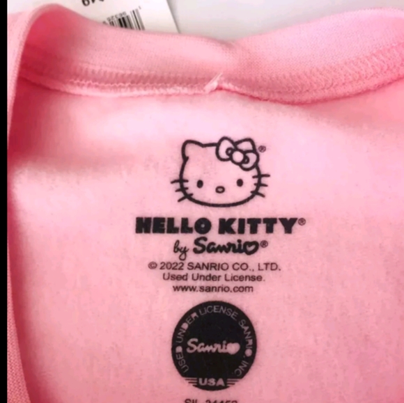 NEW Sanrio Hello Kitty Sticker Theme Hoodie Girls Junior Sizes  SM, MD, LG & XL - Picture 2 of 2